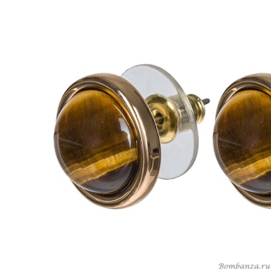 Пусеты Fiore Luna, TIGER EYE